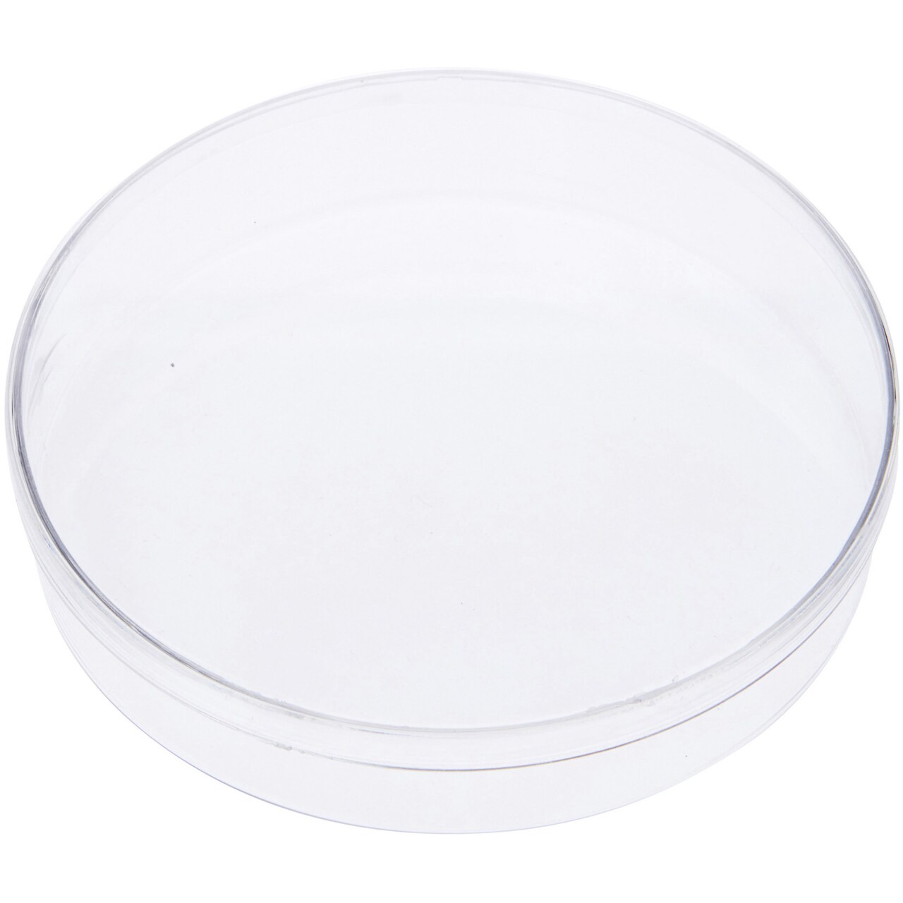 Pioneer Plastics 056C Clear Round Petri Dish Plastic Container, 4.3125" W x 0.875" H
